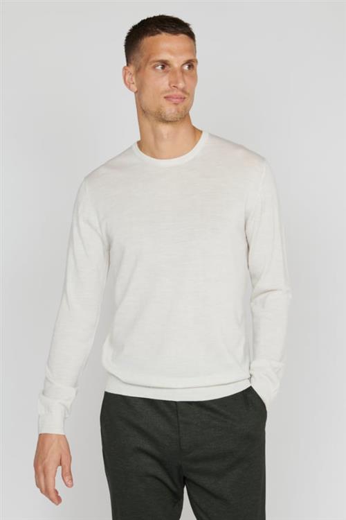 Matinique Margrate Mand Off White Melange Sweaters Regular Fit Str M - hos Magasin