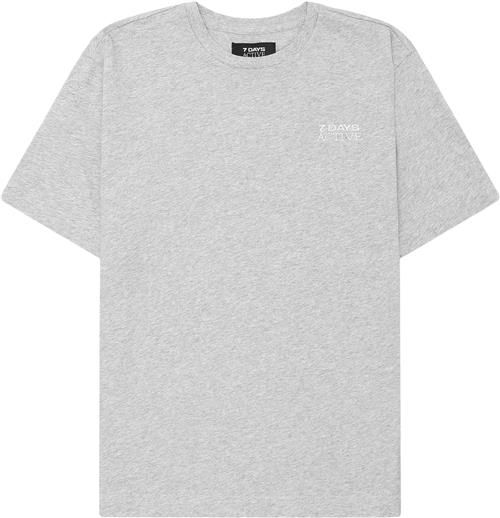 Se 7 Days Active Organic Fitted Tee Kvinde 022 Heather Grey Kortærmede T-shirts Str XS - hos Magasin ved Magasin