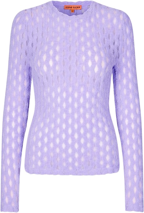 Stine Goya Sgjuno, 1996 Fluffy Jersey Kvinde Lavender Toppe Str XL/XXL - Polyamid hos Magasin