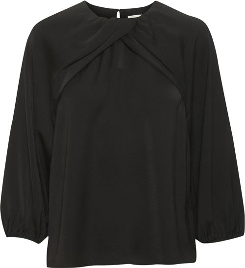 Se InWear Litoiw Blouse Kvinde Black Langærmede Bluser Regular Fit Str 44 - hos Magasin ved Magasin