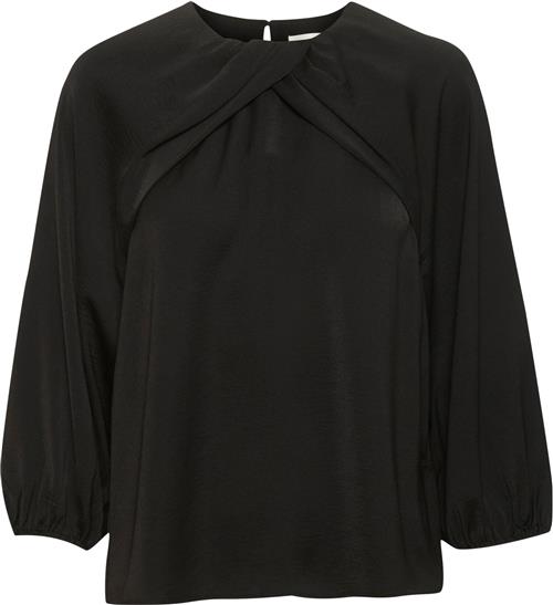 InWear Litoiw Blouse Kvinde Black Langærmede Bluser Regular Fit Str 34 - hos Magasin