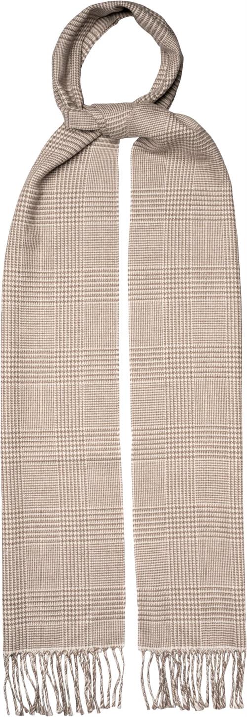 ETON Beige Prince Of Wales Merino Wool Scarf One Size - Slips hos Magasin