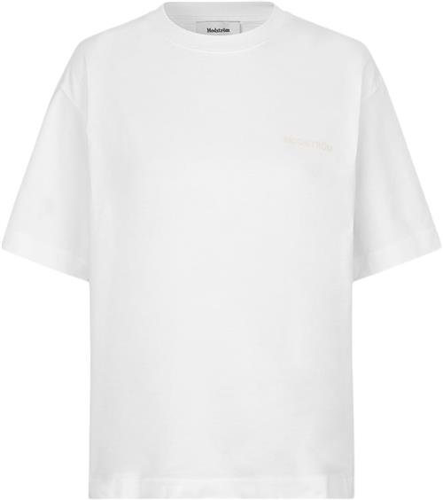 Se Modström Takodamd Tshirt Kvinde Hvid Kortærmede T-shirts Casual Fit Str XL - hos Magasin ved Magasin