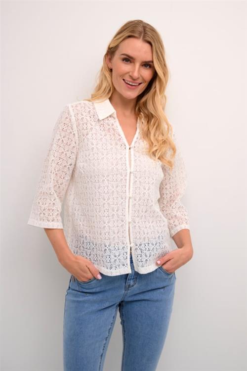 Se Cream Crklara Blouse Kvinde Snow White Langærmede Skjorter Str 40 - hos Magasin ved Magasin