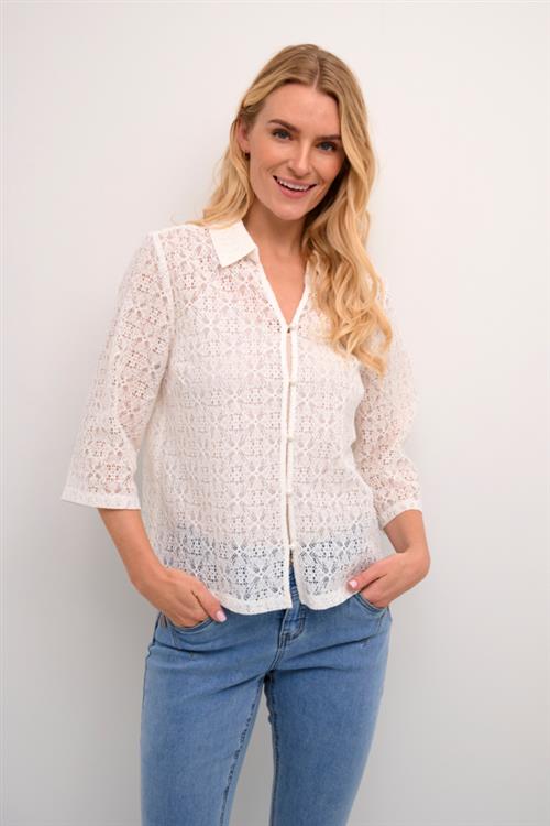 Se Cream Crklara Blouse Kvinde Snow White Langærmede Skjorter Str 42 - hos Magasin ved Magasin