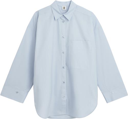 Se By Malene Birger Derris Kvinde Periwinkle Blue Langærmede Skjorter Str 34 - hos Magasin ved Magasin