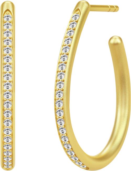 Se Julie Sandlau Infinity Pear Hoops One size - Creoler hos Magasin ved Magasin