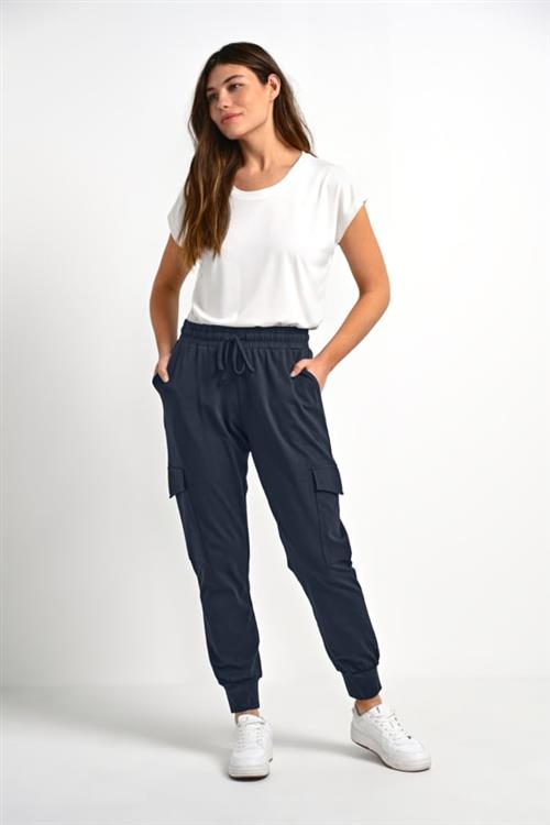 Kaffe Kasiggi Linda Pants NP MIN 20 PCS Kvinde Midnight Marine Cargo Bukser Loose Fit Str S - hos Magasin