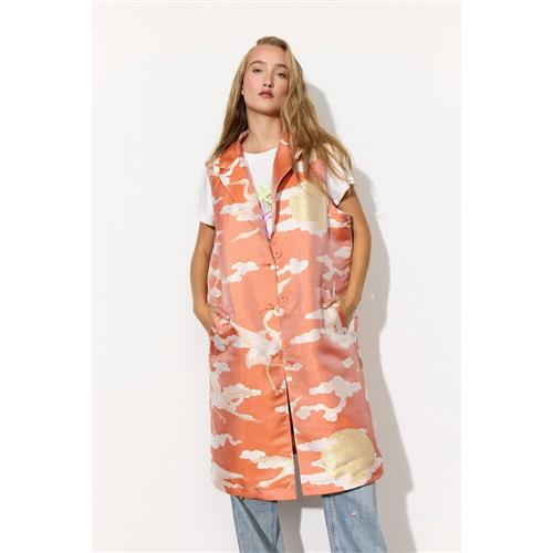 Se HUNKØN Tracy Vest Kvinde Burned Peach Veste Str XS - hos Magasin ved Magasin