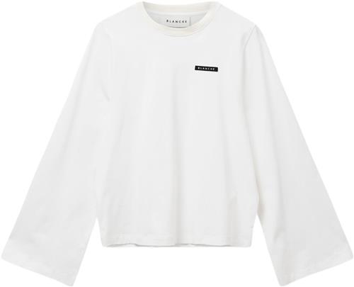 Blanche Alberbl T-shirt LSL Kvinde 10 White Kortærmede T-shirts Str S - Bomuld hos Magasin