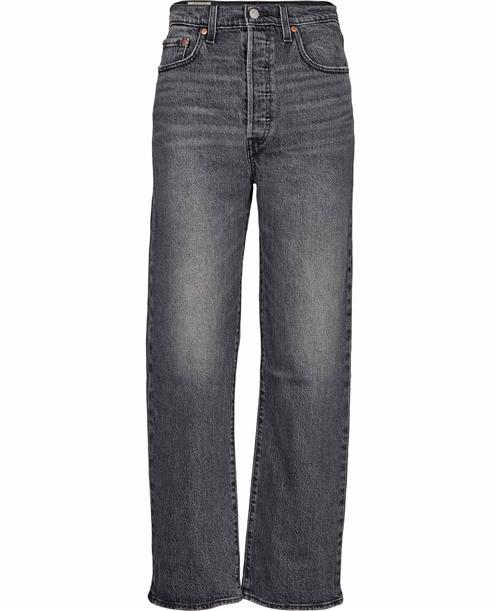 Se Levi's Ribcage Straight Ankle Z1599 B Kvinde Sort Straight Jeans Str 25/31 - hos Magasin ved Magasin