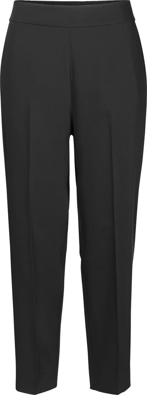 Second Female Garbo Trousers Kvinde Black Bukser Med Lige Ben Str XS - hos Magasin