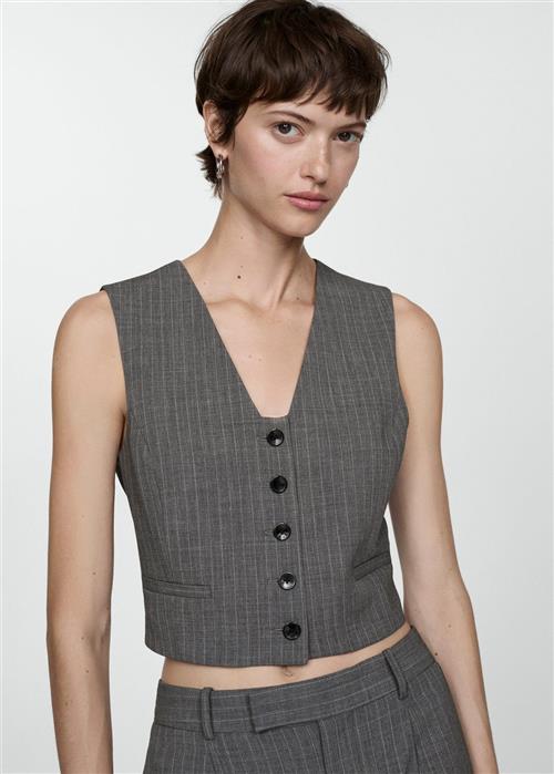 MANGO Pinstriped Suit Waistcoat Kvinde 92 Veste Str XS - hos Magasin