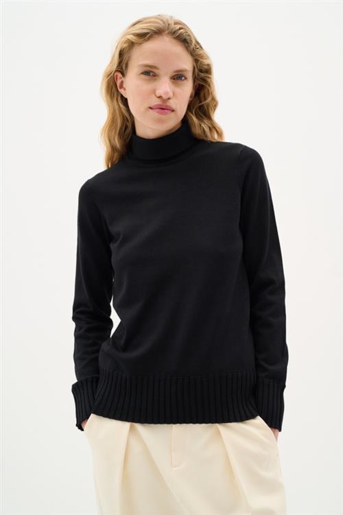 InWear Zauloiw High Neck Pullover Kvinde Black Rullekraver Classic Fit Str XS - hos Magasin