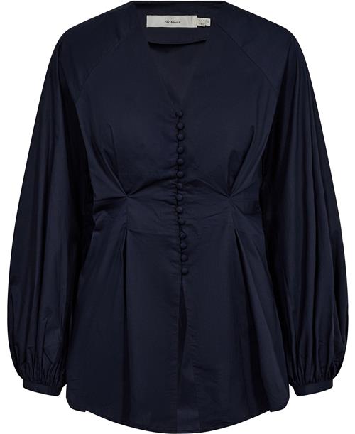 Se InWear Helveiw Blouse Kvinde Stormy Navy Langærmede Bluser Str 38 - hos Magasin ved Magasin