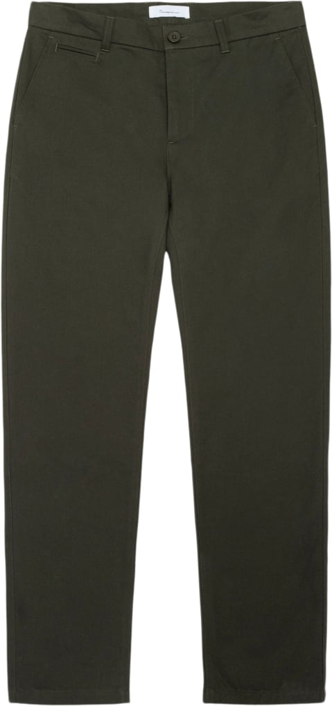 Se Knowledge Cotton Apparel Chuck Regular Chino Twill Pants Gots/vegan Mand Grøn Chinos Str 34/32 - Bomuld hos Magasin ved Magasin