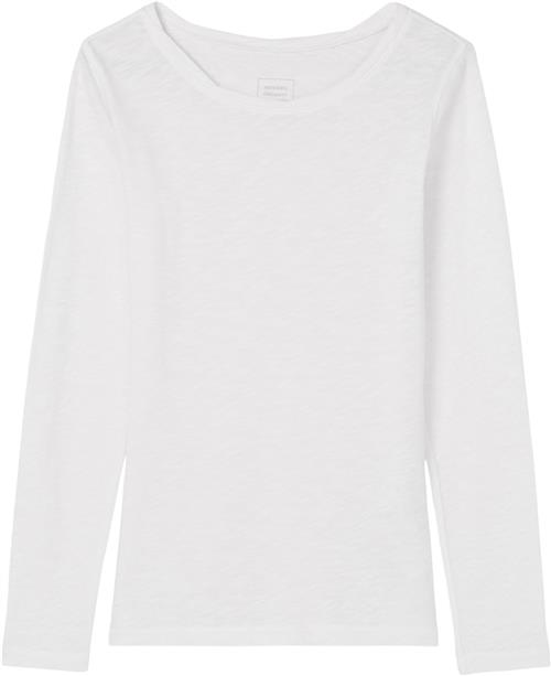 Se Marc O’Polo Tshirt, Long-sleeve, Twisted Round Kvinde White Langærmede T-shirts Str XS - hos Magasin ved Magasin