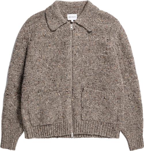 Se Norse Projects Erik Donegal Diamond Jacket Mand Grey Melange Cardigans Str S - Uld hos Magasin ved Magasin