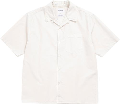 Norse Projects Carsten Tencel Mand Marble White Kortærmede Skjorter Str L - Bomuld hos Magasin