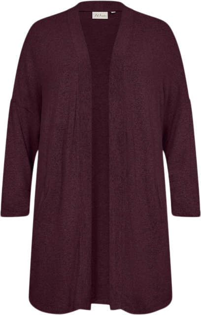 Se Wasabiconcept Wasimone 3 Kvinde 94975 Wine Melange Cardigans Str 46/46 - Polyester hos Magasin ved Magasin