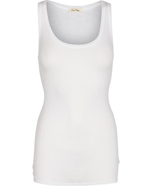 American Vintage Round Collar Tank top Kvinde Hvid Tanktoppe Slim Fit Str S - Bomuld hos Magasin