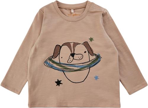 Soft Gallery Sgbaby Geo Spacedog LS Tee Str 24m - Cuban Sand Bluser Bomuld hos Magasin