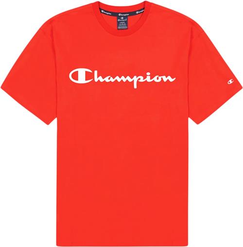 Champion Light Cotton Big Script Logo Tshirt S - T-shirts hos Magasin