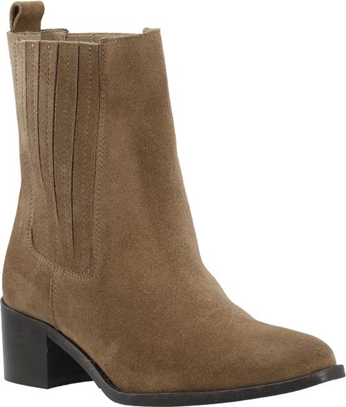 Bianco Biacarol Chelsea Boot Oily Suede Kvinde Sand Støvletter Str 40 - hos Magasin