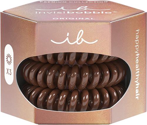 Invisiboble Original Premium Pretzel Brown Hair Scrunchies - Hårelastikker hos Magasin