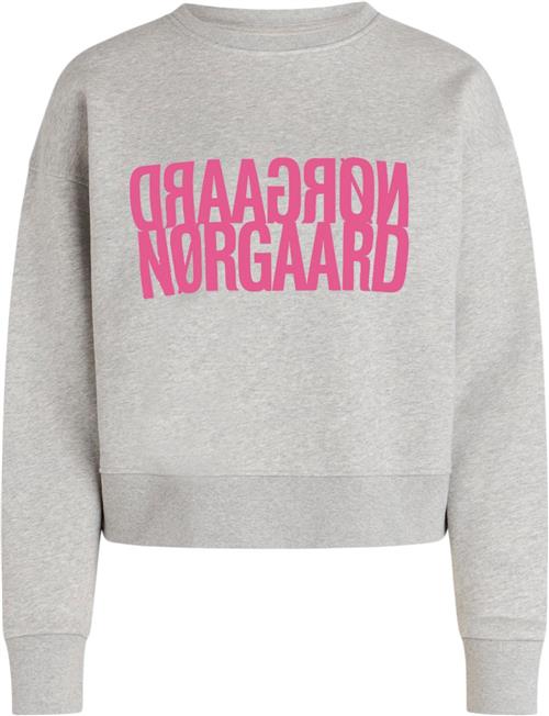 Se Mads Nørgaard - Copenhagen Organic Sweat Tilvina Sweatshirt Kvinde Grå Sweatshirts Str XS - hos Magasin ved Magasin