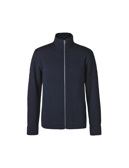 Mads Nørgaard - Copenhagen Wool Klemens Zip Knit Mand Blå Cardigans Str S - Uld hos Magasin