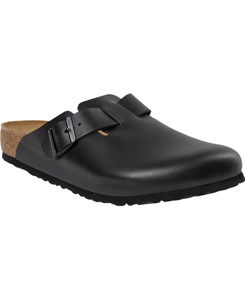 Se Birkenstock Boston NL Black Mand Schwarz Sandaler Str 47 - hos Magasin ved Magasin