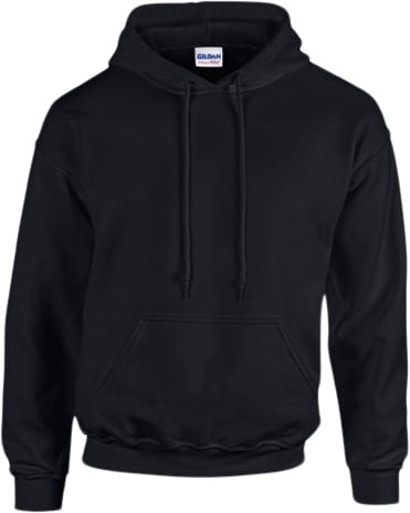 Gildan Heavy Blend Adult Hooded Sweatshirt Kvinde Black Hættetrøjer Str L - hos Magasin