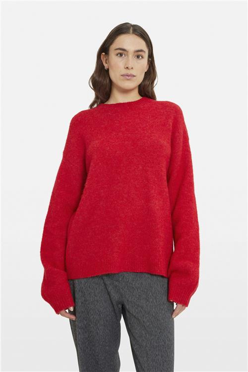 Envii Enada LS Knit 7216 Kvinde Salsa Mel Sweaters Str L - hos Magasin