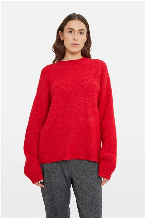 Envii Enada LS Knit 7216 Kvinde Salsa Mel Sweaters Str M - hos Magasin