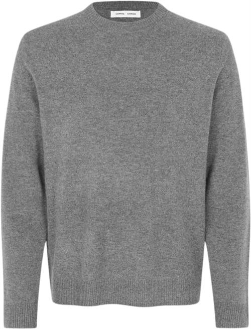 Samsøe Samsøe Nobis Crew Neck 6304 Mand Grey Mel. Sweaters Str L - Cashmere hos Magasin