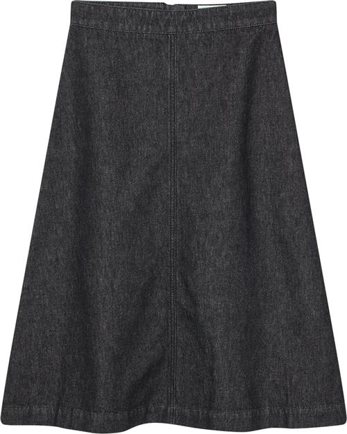 Mads Nørgaard - Copenhagen Dark Denim Stellar Skirt Kvinde Sort Midi Nederdele Str 46 Denim - hos Magasin