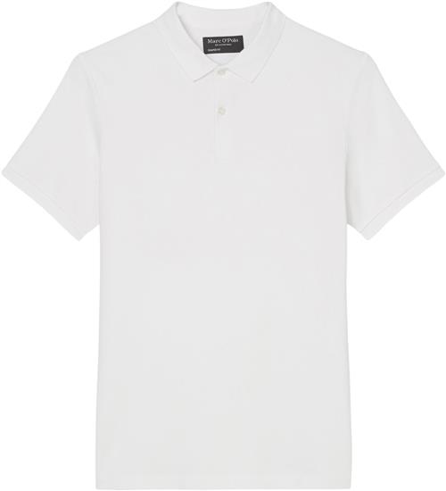 Marc O’Polo Polo, Short Sleeve, Button Placket, Mand White Kortærmede Poloer Str XL - hos Magasin