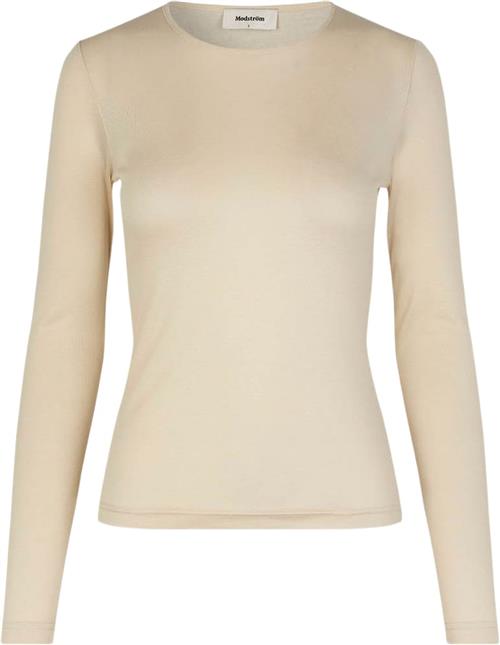 Modström Harpermd LS top Kvinde Summer Sand Langærmede T-shirts Str S - hos Magasin