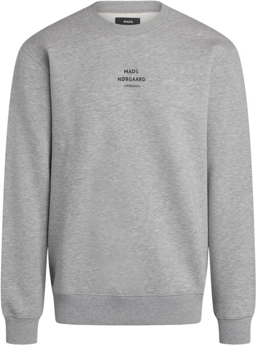 Se Mads Nørgaard - Copenhagen Standard Crew Logo Sweat Mand Grå Sweatshirts Str XL - hos Magasin ved Magasin