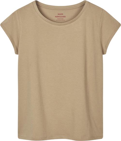 Se Mads Nørgaard - Copenhagen Organic Jersey Teasy Tee FAV Kvinde Sand Kortærmede T-shirts Str XXL - hos Magasin ved Magasin