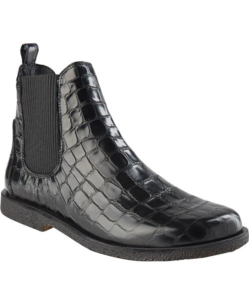 Se ANGULUS Chelsea Støvle Wide fit Kvinde 1674/019 Black Croco/black Chelsea Boots Str 40 - hos Magasin ved Magasin