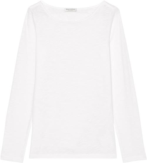 Marc O’Polo Tshirt, Long Sleeve, Boat Neck Kvinde White Langærmede T-shirts Str L - hos Magasin