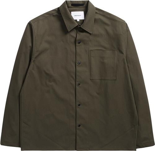 Norse Projects Carsten Solotex Twill Shirt LS Mand Beach Green Langærmede Skjorter Str L - hos Magasin