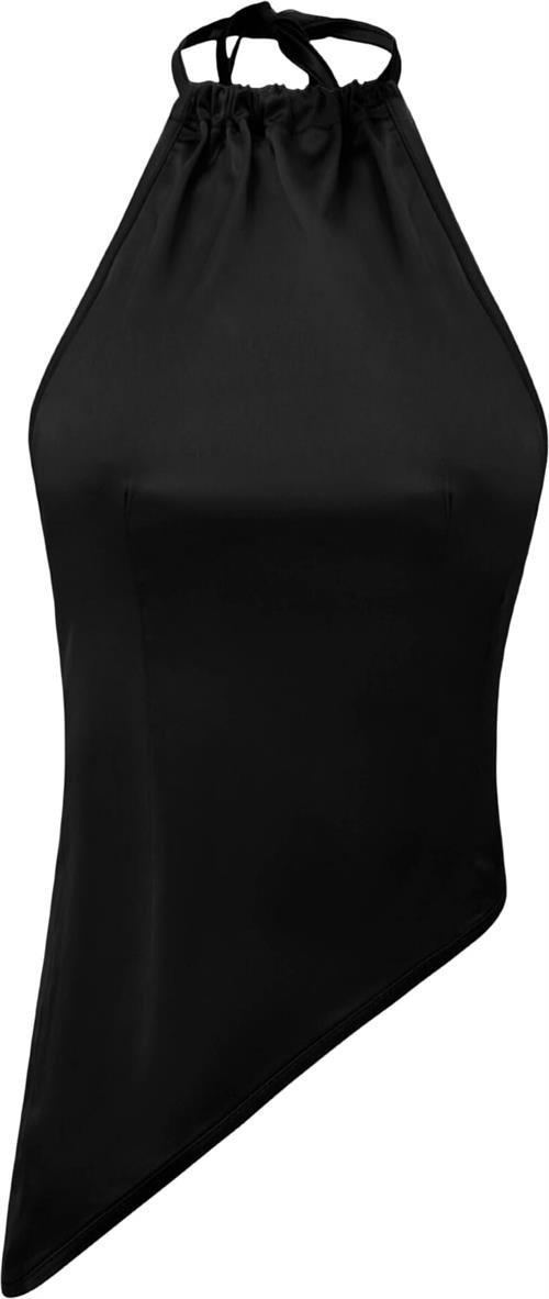 OW Collection Venus Glossy Top Kvinde Black Caviar Toppe Str XS - Polyester hos Magasin