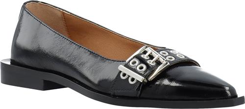 Bianco Biavictoria Buckle Ballet Flat Nappalak Kvinde Black Nappalak Ballerinaer Str 41 - hos Magasin