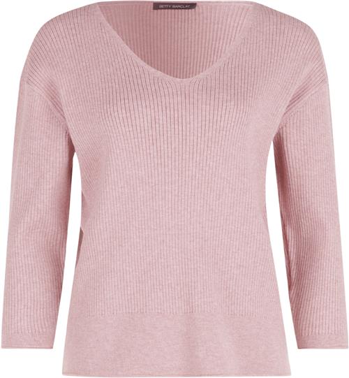 Se Betty Barclay Strickpullover Ku Kvinde Pale Mauve Melange Sweaters Str 42 - hos Magasin ved Magasin