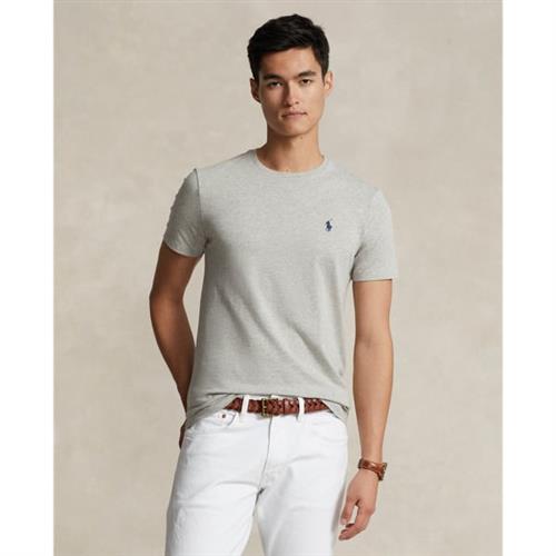 Se Polo Ralph Lauren Custom Slim Fit Cotton Tshirt Mand New Grey Heather Kortærmede T-shirts Slim Fit Str XL - Bomuld hos Magasin ved Magasin