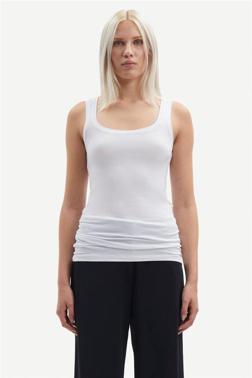 Se Samsøe Samsøe Sue Solid 265 Kvinde White Tanktoppe Str M/L - hos Magasin ved Magasin