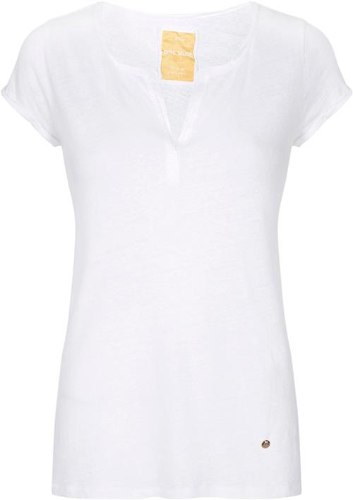 Mos Mosh Troy Tee SS Kvinde White Kortærmede T-shirts Str S - Bomuld hos Magasin